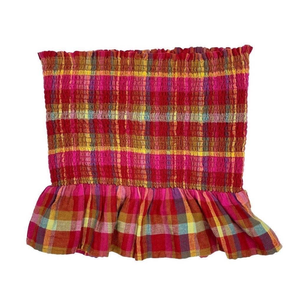 American Eagle Outfitters Multicolor Plaid Crop Top